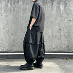 Japanese Style High-Waisted Pleated Lantern Pants