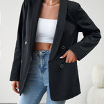 Zeagoo Casual Blazers Double Breasted Long Sleeve Work Office Blazer Jacket