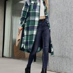 Zeagoo Button Down Plaid Classic Long Shirt Jacket