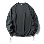 Retro Solid Color Drawstring Quick-drying Shirt