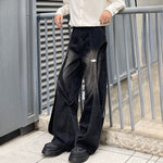 Washed Distressed Patchwork Deconstructed Jeans