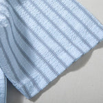 Striped Seersucker Breathable Loose Casual Shirt