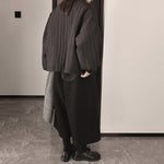 Thickened and Fleece-lined High-waisted Loose Wide-leg Pants