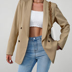 Zeagoo Casual Blazers Double Breasted Long Sleeve Work Office Blazer Jacket