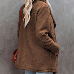 Zeagoo Casual Fleece Fuzzy Coats Faux Shearling Shaggy Jacket