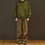 Stand-up Collar Loose Casual Solid Color Jacket