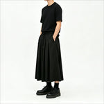 Japanese High-Waisted Pleated Casual Culottes