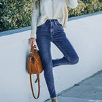 Zeagoo Ankle-length Skinny Jeans with Pockets