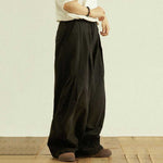 Japanese Retro Silhouette Loose-fitting Pleated Pants