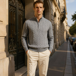Courchevel half-zip cashmere sweater