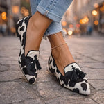 Ondina Pointed Ballerina Flats with Pom-poms