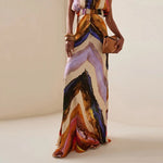 Elodie Two-piece backless set with artistic print